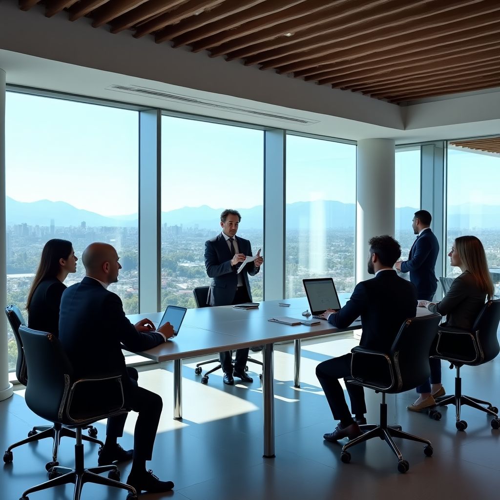 Equipo de FinanChile en oficina moderna